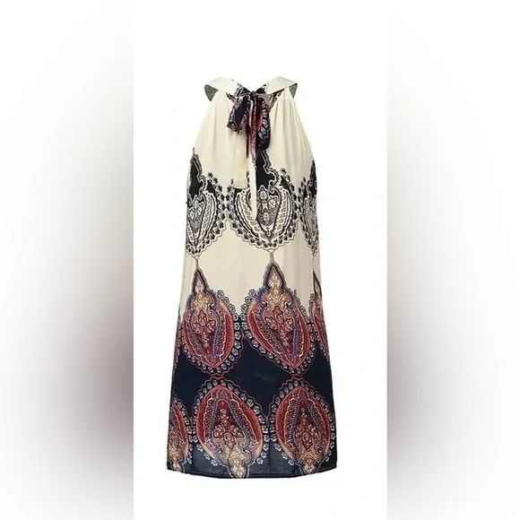 Bohemian Halter Dress with Paisley Print - Picture 4 of 6